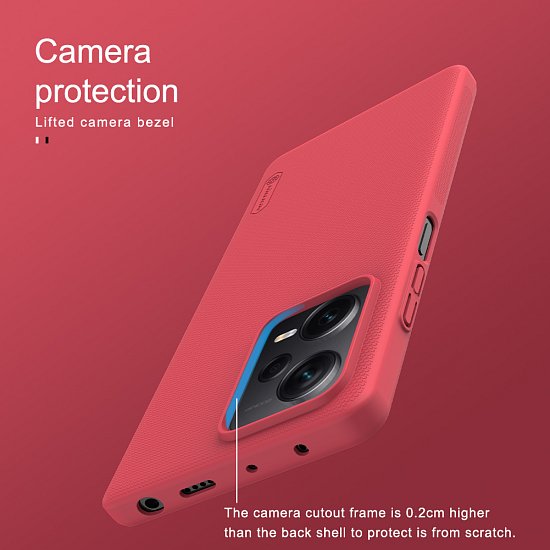 Nillkin Super Frosted Zadní Kryt pro Xiaomi Redmi Note 12 Pro+ 5G Bright Red