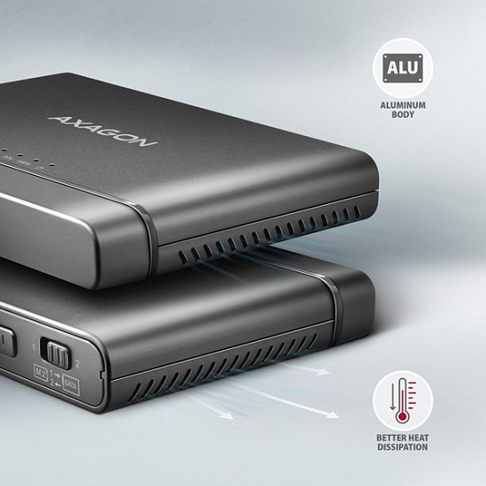 AXAGON ADSA-CC USB-C 10Gbps - NVMe M.2 SSD & SATA 2.5