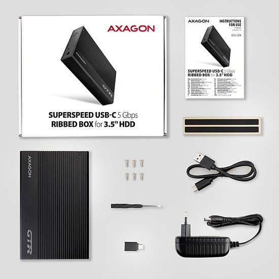 AXAGON EE35-GTR, USB-C 5Gbps - SATA 6G 3.5