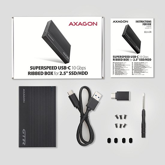 AXAGON EE25-GTR, USB-C 10Gbps - SATA 6G 2.5