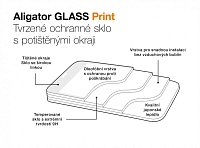 Aligator ochranné tvrzené sklo GLASS PRINT, Samsung Galaxy A54 (5G), černá, celoplošné lepení