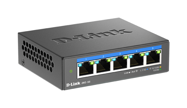 D-Link DMS-105/E 5-port 2.5G Multi-Gigabit QoS IGMP Snooping Switch