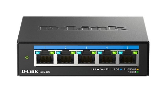 D-Link DMS-105/E 5-port 2.5G Multi-Gigabit QoS IGMP Snooping Switch