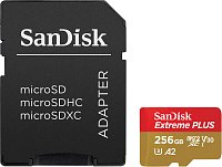 SanDisk Extreme PLUS microSDXC 256GB 200MB/s +ada.