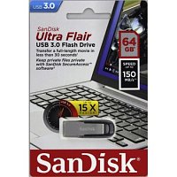 SanDisk Ultra Flair 64GB USB 3.0 černá