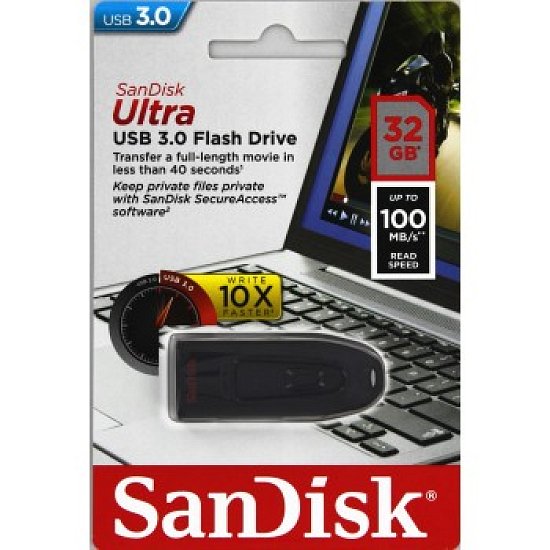 SanDisk Ultra USB 32GB USB 3.0 černá