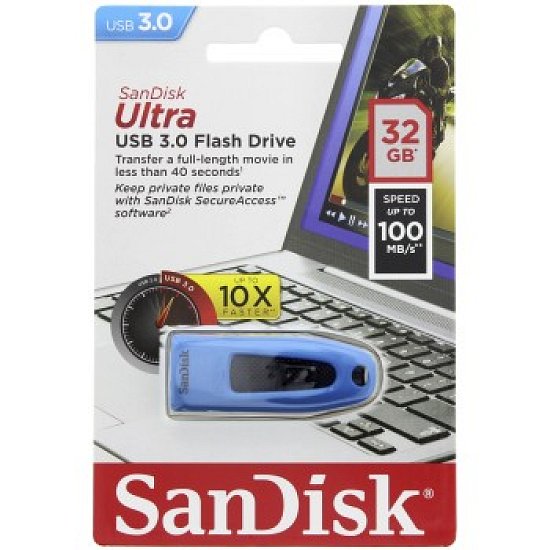 SanDisk Ultra USB 32GB USB 3.0 modrá