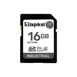 16GB SDHC Kingston Industrial C10  U3 V30 pSLC