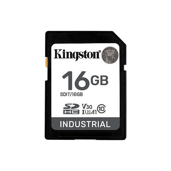 16GB SDHC Kingston Industrial C10  U3 V30 pSLC