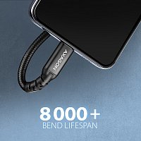 AXAGON BUCM32-CF05AB prodlužovací kabel USB-C (M) <-> USB-C (F), 0.5m, USB 20Gbps, PD 240W ALU oplet