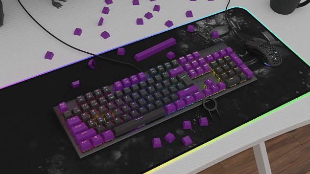 Genesis keycaps LEAD 300, Double Shot, Violet