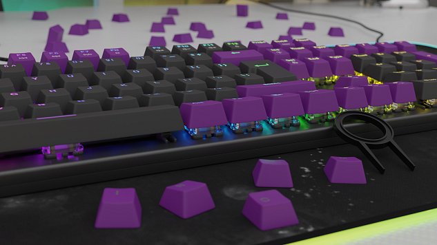 Genesis keycaps LEAD 300, Double Shot, Violet