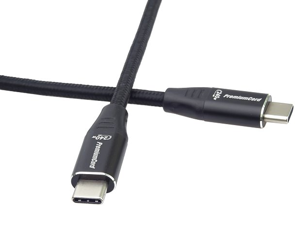PremiumCord Kabel USB-C M/M, 240W 480 MBps, 2m