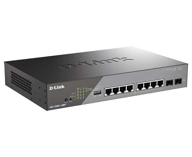 D-Link DSS-200G-10MP/E 10-Port Gigabit Ethernet PoE+ Surveillance Switch