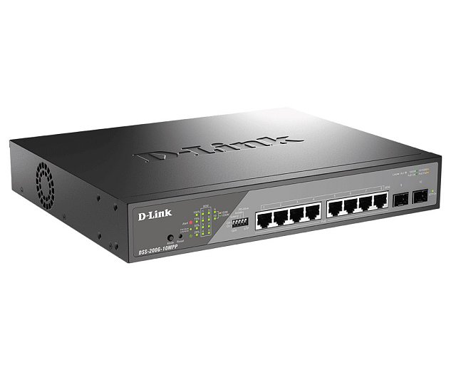 D-Link DSS-200G-10MPP/E 10-Port Gigabit Ethernet PoE++ Surveillance Switch