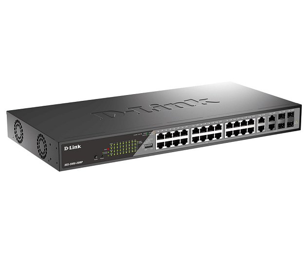 D-Link DSS-200G-28MP/E 28-Port Gigabit Ethernet PoE+ Surveillance Switch