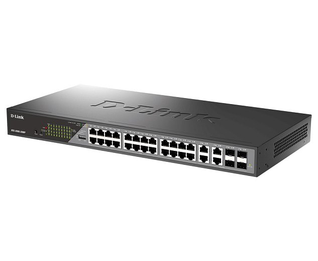 D-Link DSS-200G-28MP/E 28-Port Gigabit Ethernet PoE+ Surveillance Switch