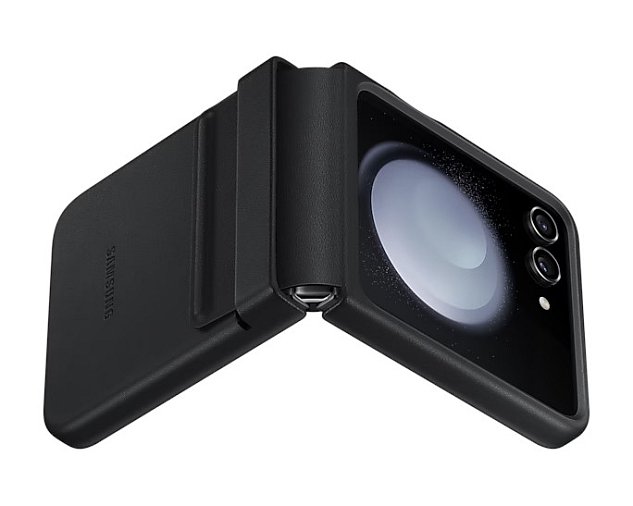 Samsung Zadní kryt z eko kůže pro Galaxy Z Flip5 Black
