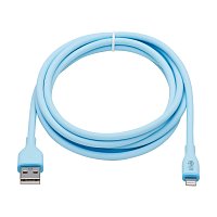 Tripplite Kabel USB-A /Lightning Synch/Nabíjení,MFi,Samec/Samec,Safe-IT Antibakt,flex,sv.modrá,1.83m