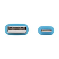 Tripplite Kabel USB-A /Lightning Synch/Nabíjení,MFi,Samec/Samec,Safe-IT Antibakt,flex,sv.modrá,1.83m
