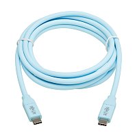 Tripplite Kabel USB-C(Samec/Samec),USB 2.0,Antibakteriální Safe-IT,ultra flexibilní,sv. modrá,1.83m