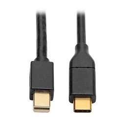Tripplite Adaptér USB-C / Mini DisplayPort (Samec/Samec), 4K 60Hz, černá, 1.8m