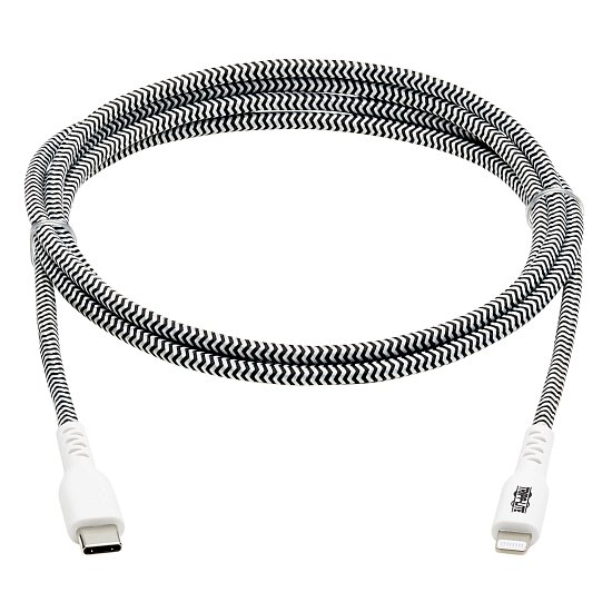 Tripplite Kabel USB-C 2.0 / Lightning, s LED diodou, MFi, (Samec/Samec), odolný kabel, 3.05m