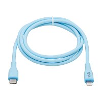 Tripplite Kabel USB-C /Lightning Synch/Nabíjení,MFi,Samec/Samec,Safe-IT Antibakt,flex,sv.modrá,0.91m