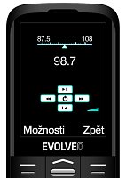 EVOLVEO EasyPhone XO, mobilní telefon pro seniory s nabíjecím stojánkem (černá barva)