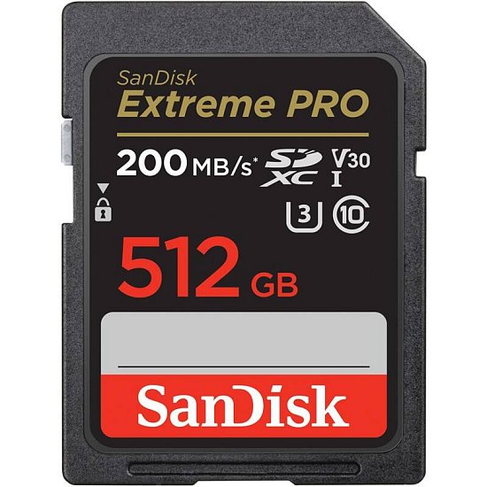 SanDisk Extreme PRO SDXC 512GB 200MB/s V30 UHS-I