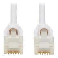 Tripplite Ethernetový kabel Cat6a 10GSnagless UTP,(RJ45 Samec/Samec),tenký,Antiba.Safe-IT,bílá,2.13m