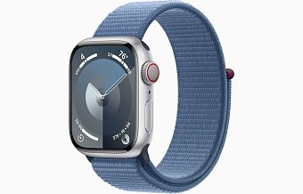 Watch S9 Cell, 45mm Silver/Winter Blue Sp.Loop