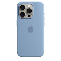 iPhone 15 Pro Silicone Case with MS - Winter Blue