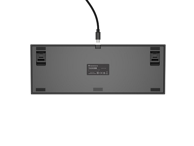 Genesis herní mechanická klávesnice THOR 404/RGB/Gateron Yellow Pro/Drátová USB/US layout/Černá
