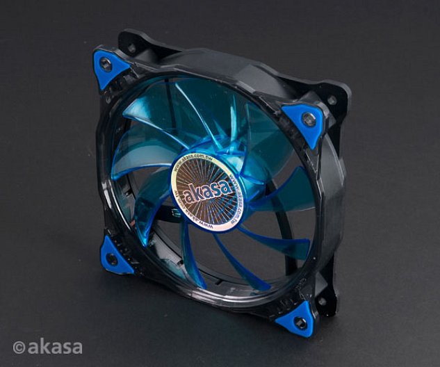 přídavný ventilátor Akasa Vegas LED 12 cm modrá