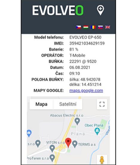 EVOLVEO EasyPhone FS, vyklápěcí mobilní telefon 2.8
