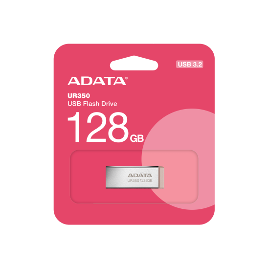 ADATA UR350/128GB/USB 3.2/USB-A/Hnědá