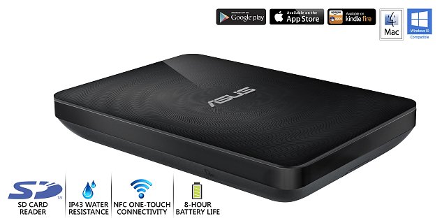 ASUS TravelairN 1TB eHDD BLACK, USB3, WiFi+NFC, baterie, SD reader