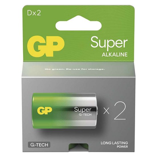 GP Alkalická baterie SUPER D (LR20) - 2ks