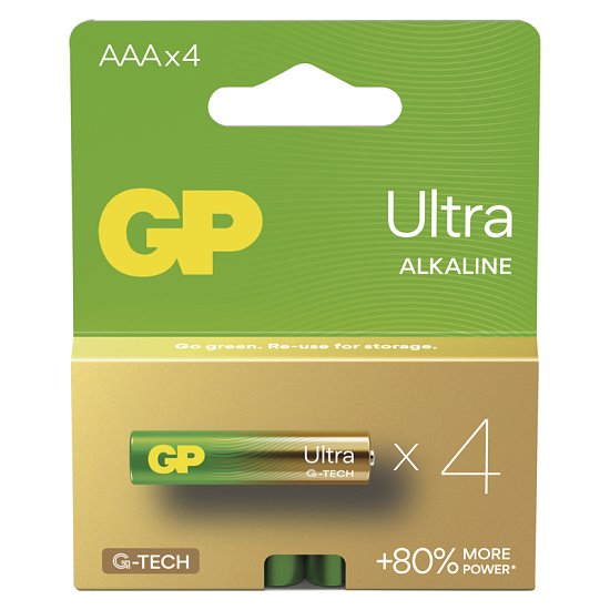 GP Alkalická baterie ULTRA AAA (LR03) - 4ks