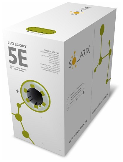 Instalační kabel Solarix CAT5E UTP PVC 500m/box
