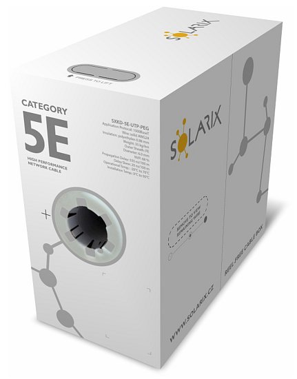 Venkovní inst.Solarix CAT5e UTP PE 305m/box gelový