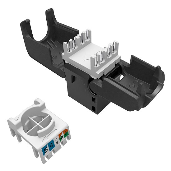 MULTIPACK 24ks Keystone Solarix CAT6 UTP RJ45 černý samořezný