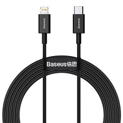 Baseus Datový kabel Superior Series USB-C/Lightning 20W 2m černý