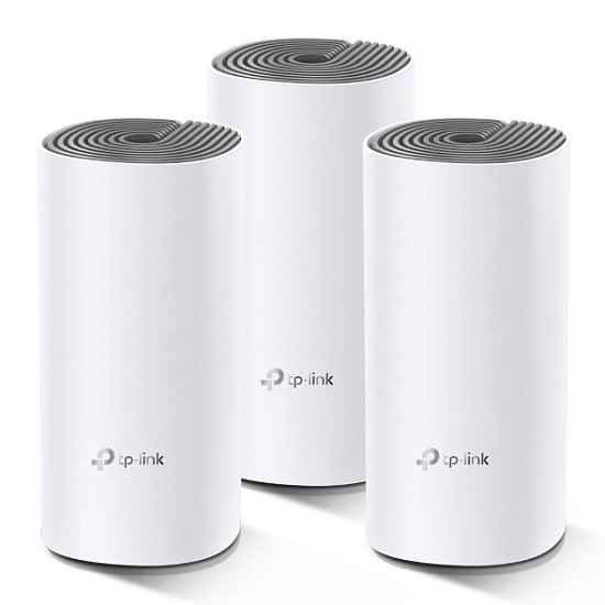 TP-Link AC1200 Whole-home Mesh WiFi System Deco E4(3-pack), 2x10/100 RJ45