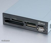 AKASA int. USB 2.0 interní čtečka karet + USB 2.0