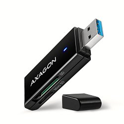 AXAGON CRE-S2N, USB-A 3.2 Gen 1 - SUPERSPEED čtečka karet, 2-slot & lun SD/microSD, podpora UHS-I