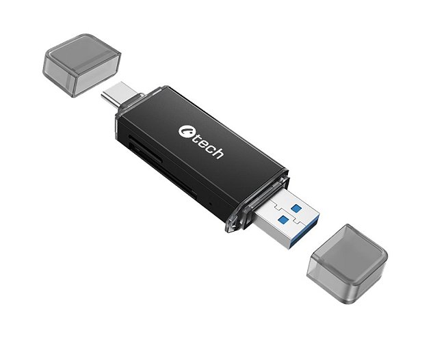 Čtečka karet C-tech UCR-02-AL, USB 3.0 TYPE A/ TYPE C, SD/micro SD