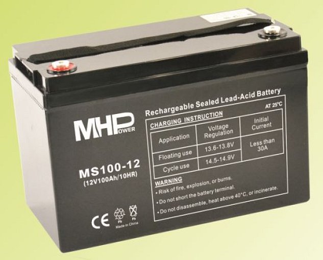 Pb akumulátor MHPower VRLA AGM 12V/100Ah (MS100-12