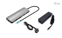 i-tec USB-C Metal Nano 2x HDMI Docking Station, PD 100W + Charger 100W (bundle)